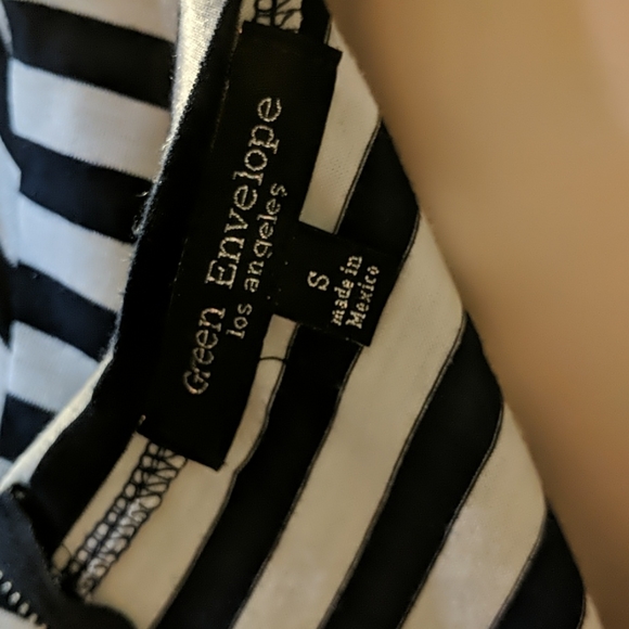 Green Envelope Navy/White Striped Top - Picture 6 of 6